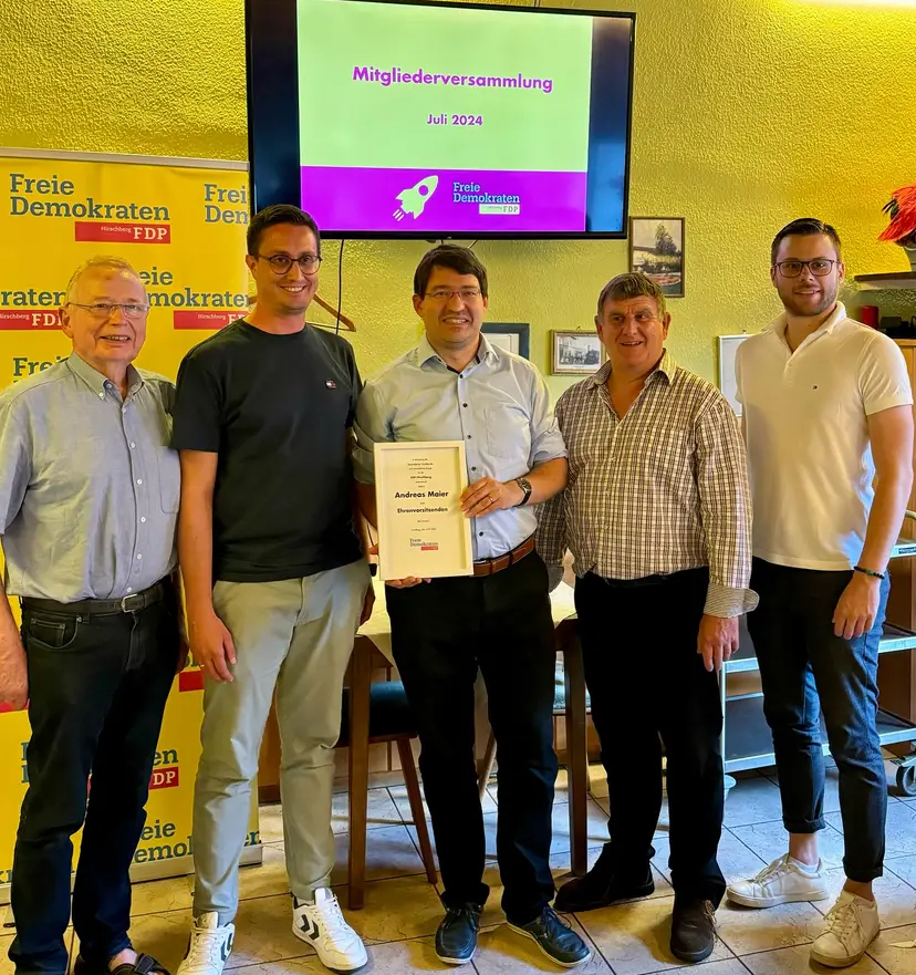 Hartmut Kowalinski, Patrick Klein, Andreas Maier, Tobias Rell und Tobias Heinecke (von links)