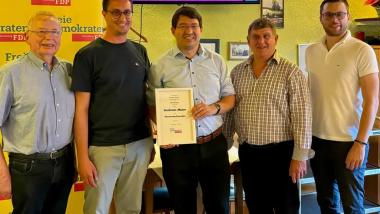 Hartmut Kowalinski, Patrick Klein, Andreas Maier, Tobias Rell und Tobias Heinecke (von links)